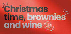 Card - Christmas time, brownises and wine