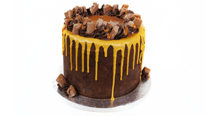Chocolate Caramel Smash Celebration Cake